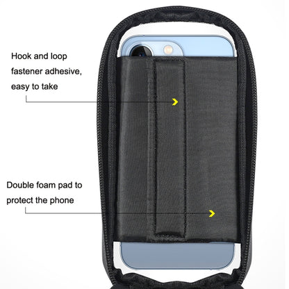 WEST BIKING Bicycle Hard Shell Front Beam Bag Mobile Phone Touch Screen Saddle Bag(Black) by WEST BIKING