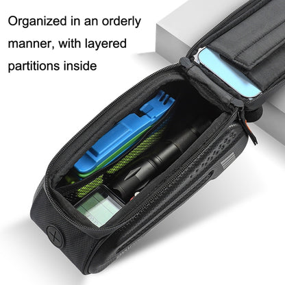 WEST BIKING Bicycle Hard Shell Front Beam Bag Mobile Phone Touch Screen Saddle Bag(Black) by WEST BIKING