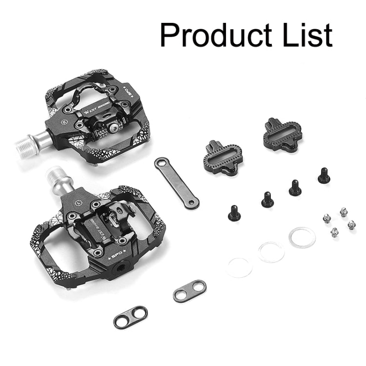 A Pair WEST BIKING YP0802086 Mountain Bike Aluminum Bearing Pedals(Black) - Pedals by WEST BIKING | Online Shopping UK | buy2fix
