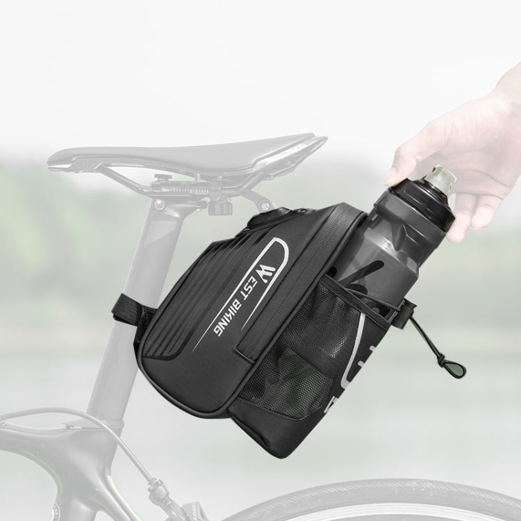 WEST BIKING Cycling Water Bottle Bag Rear Seat Saddle Bag(Black) by WEST BIKING