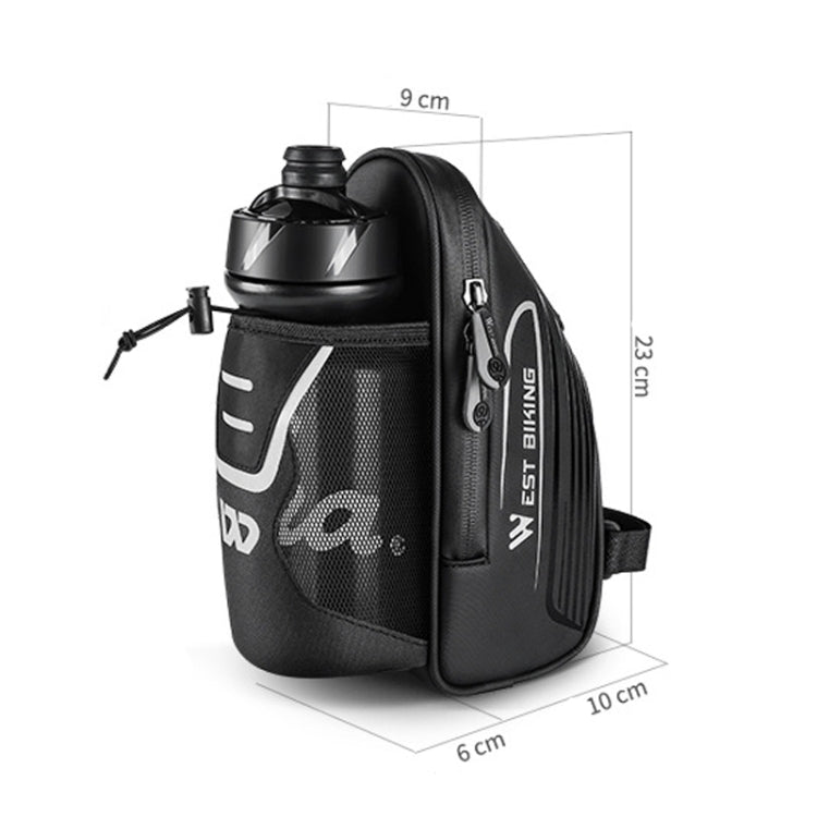 WEST BIKING Cycling Water Bottle Bag Rear Seat Saddle Bag(Black) by WEST BIKING