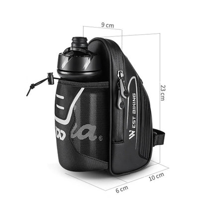 WEST BIKING Cycling Water Bottle Bag Rear Seat Saddle Bag(Black) by WEST BIKING