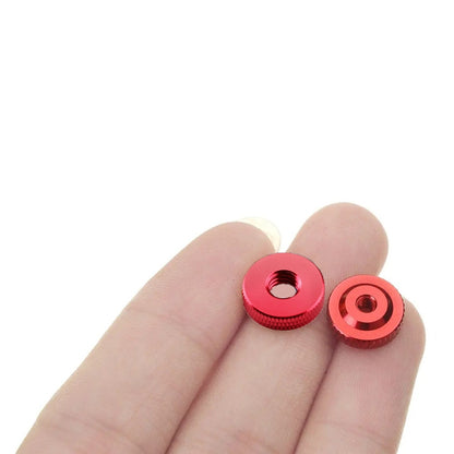 Knurled Aluminum Alloy Single Layer Hand Tight Nut Thin Small Step Nut, Specification: M4-D12x3Red - Screws by buy2fix | Online Shopping UK | buy2fix