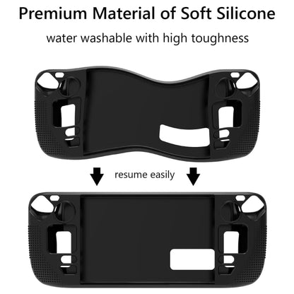 PGTECH Game Console Silicone Case With Anti-Slip Particles for Steam Deck(Black) - Cases by buy2fix | Online Shopping UK | buy2fix
