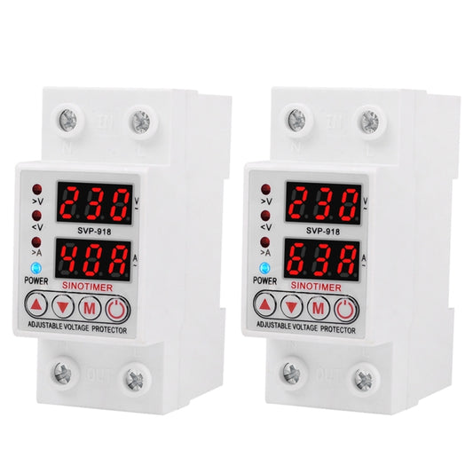 SINOTIMER SVP-918 Adjustable Self-resetting Intelligent  Over-voltage Under-voltage Protector, Current:  63A - Other Tester Tool by SINOTIMER | Online Shopping UK | buy2fix