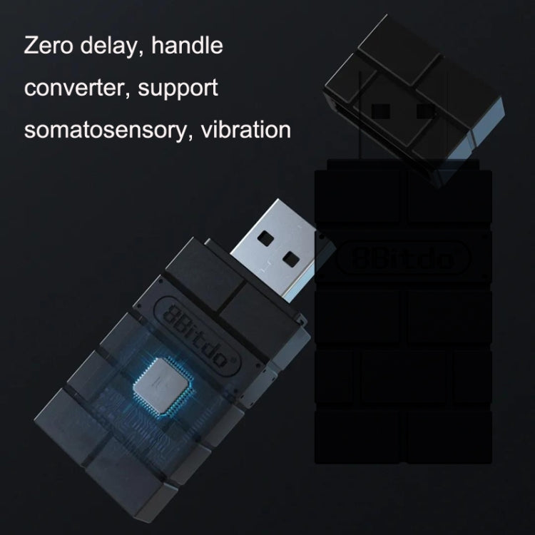 8BitDo USB Wireless Receiver Handle Switch  For PS5/PS4(Black) - Adapter & Cables by 8BitDo | Online Shopping UK | buy2fix