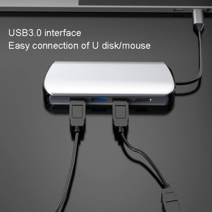 Type-C Extension Dock 8 In 1 Laptop Converter USB HUB Hub by buy2fix