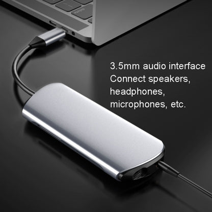 Type-C Extension Dock 8 In 1 Laptop Converter USB HUB Hub by buy2fix