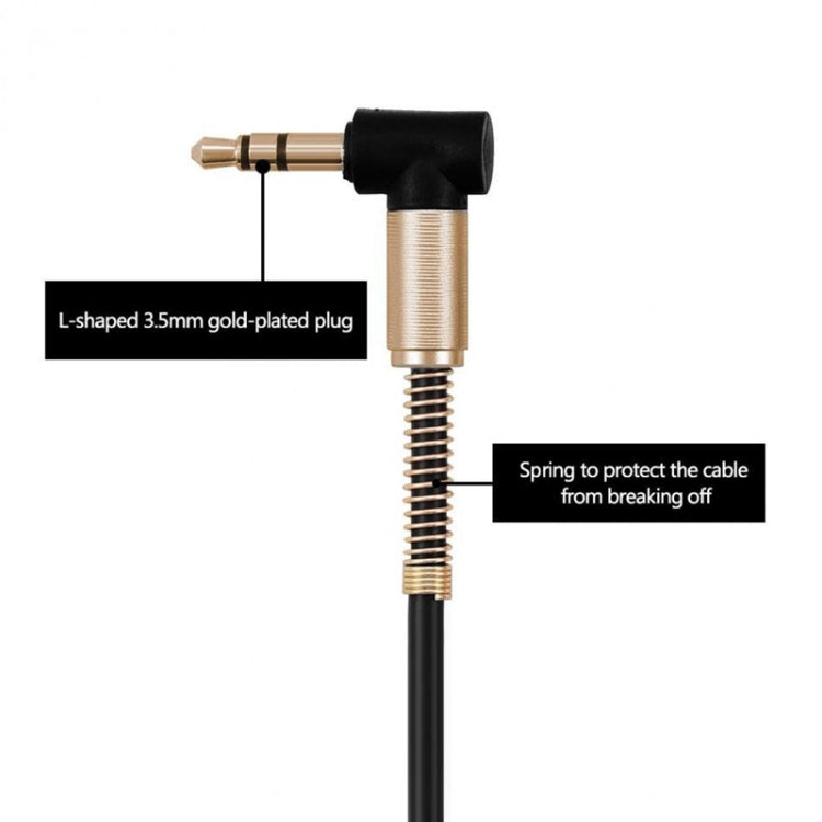 5 PCS Type-c/USB-c To 3.5mm Male Elbow Spring Audio Adapter Cable, Cable Length: 1m(Black) by buy2fix