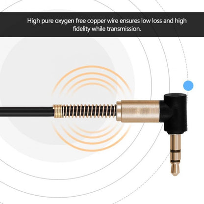 5 PCS Type-c/USB-c To 3.5mm Male Elbow Spring Audio Adapter Cable, Cable Length: 1m(Black) by buy2fix