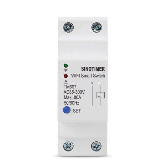 SINOTIMER TM607 Intelligent Wifi Timer Mobile App Home Rail Remote Control Time Switch 80A 85-300V - Other Tester Tool by SINOTIMER | Online Shopping UK | buy2fix