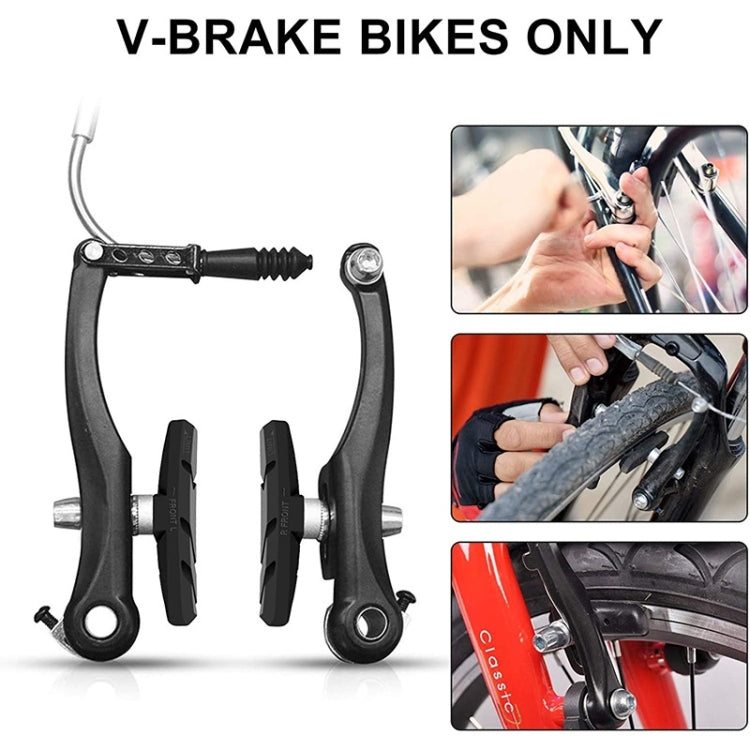2 Pairs Silent V-brake Bicycle Brake Shoes, Color: Black by buy2fix