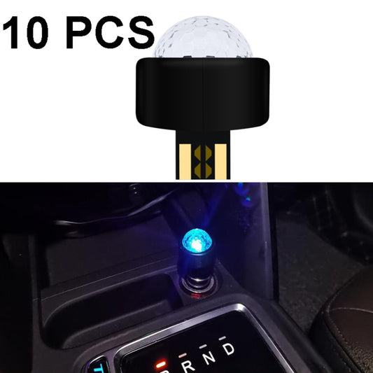 10 PCS Mini Rhythm Stage Lamp Car Colorful USB Atmosphere Light(D1) - Atmosphere lights by buy2fix | Online Shopping UK | buy2fix