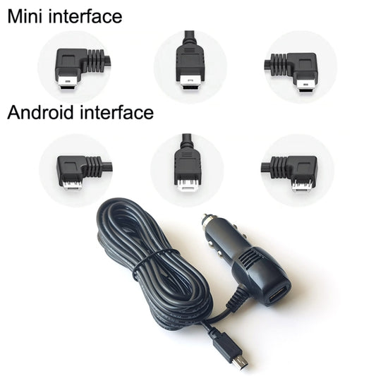 2 PCS Car Charger Fast Charging Driving Recorder Supply Line, Style: 1.5A+2.4A(Android Right Bend) - Cables & Connectors by buy2fix | Online Shopping UK | buy2fix