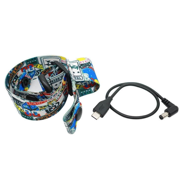 Flight Video Glasses Graffiti Color Headband Fixed Strap For DJI FPV Goggles V2 Strap + Power Line - Other Accessories by buy2fix | Online Shopping UK | buy2fix