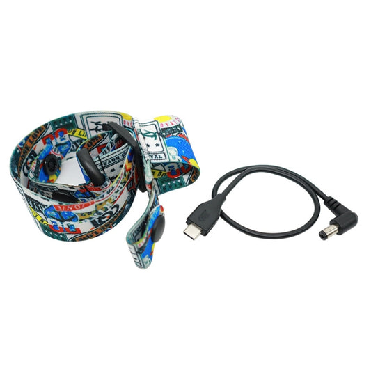Flight Video Glasses Graffiti Color Headband Fixed Strap For DJI FPV Goggles V2 Strap + Power Line - Other Accessories by buy2fix | Online Shopping UK | buy2fix