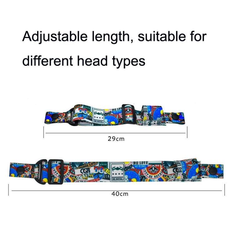 Flight Video Glasses Graffiti Color Headband Fixed Strap For DJI FPV Goggles V2 Strap + Power Line - Other Accessories by buy2fix | Online Shopping UK | buy2fix