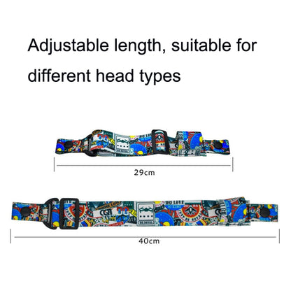 Flight Video Glasses Graffiti Color Headband Fixed Strap For DJI FPV Goggles V2 Strap + Power Line - Other Accessories by buy2fix | Online Shopping UK | buy2fix