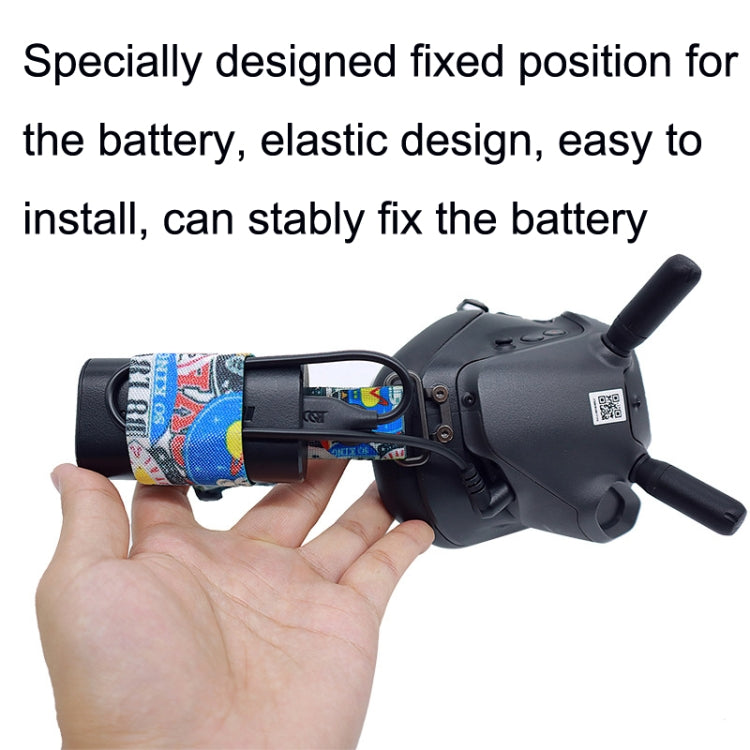 Flight Video Glasses Graffiti Color Headband Fixed Strap For DJI FPV Goggles V2 Strap + Power Line - Other Accessories by buy2fix | Online Shopping UK | buy2fix
