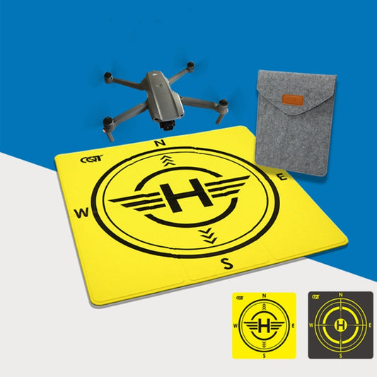 Outdoor Aerial Photography Double-sided Landing Pad For DJI Mavic 3 / Air 2 / Air 2S(Yellow + Black) - Parking Apron by buy2fix | Online Shopping UK | buy2fix