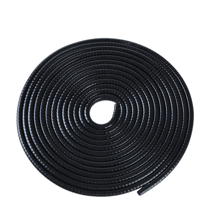 5m U-shaped Non-stick Car Rubber Seal Bumper(Black) by buy2fix