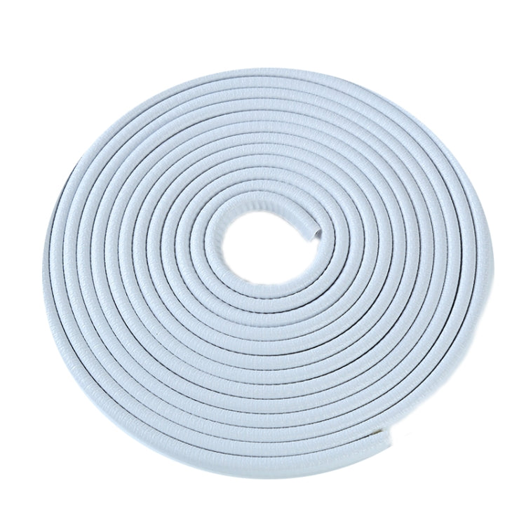 5m U-shaped Non-stick Car Rubber Seal Bumper(White) by buy2fix