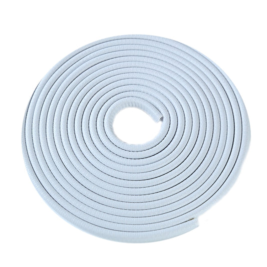 5m U-shaped Non-stick Car Rubber Seal Bumper(White) by buy2fix