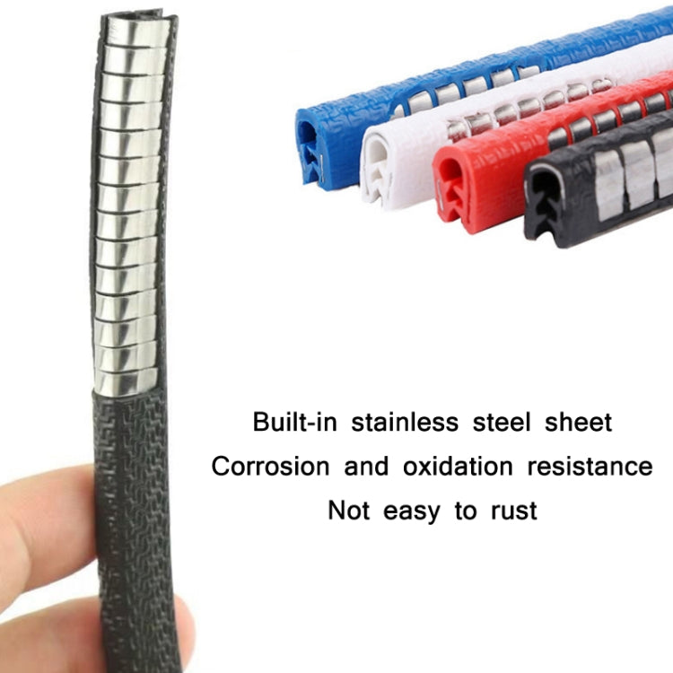 5m U-shaped Non-stick Car Rubber Seal Bumper(Grey) by buy2fix