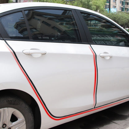 5m U-shaped Non-stick Car Rubber Seal Bumper(White) by buy2fix