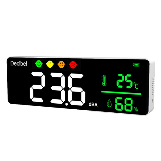 DM1306D Wall-mounted Decibel Meter Temperature & Humidity Detector - Light & Sound Meter by buy2fix | Online Shopping UK | buy2fix