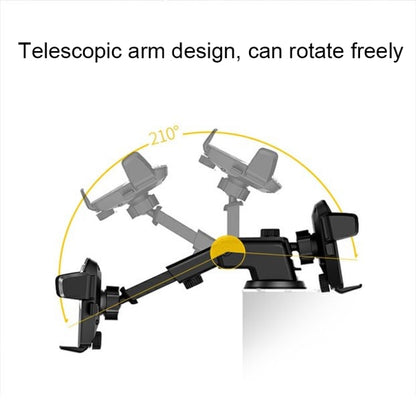 Multifunctional Telescopic Car Phone Holder(Gold) - Universal Car Holders by buy2fix | Online Shopping UK | buy2fix