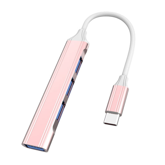 4 in 1 Mini Multifunctional Expanded Docking, Spec: Type-C/USB-C 3.0 (Pink) - USB 3.0 HUB by buy2fix | Online Shopping UK | buy2fix