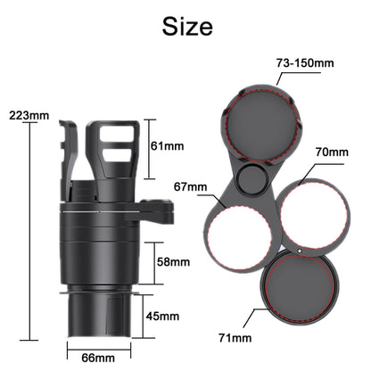 Car Multifunctional Retractable Rotating Water Cup Holder(SD-1048) - Car Drink Holders by buy2fix | Online Shopping UK | buy2fix