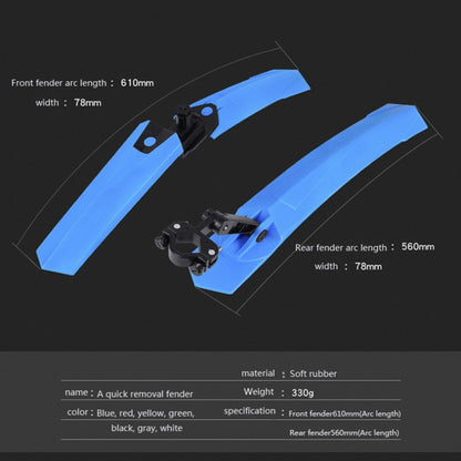 2632 Bicycle Quick Release Mudguards, Style: Ordinary (Blue) by buy2fix