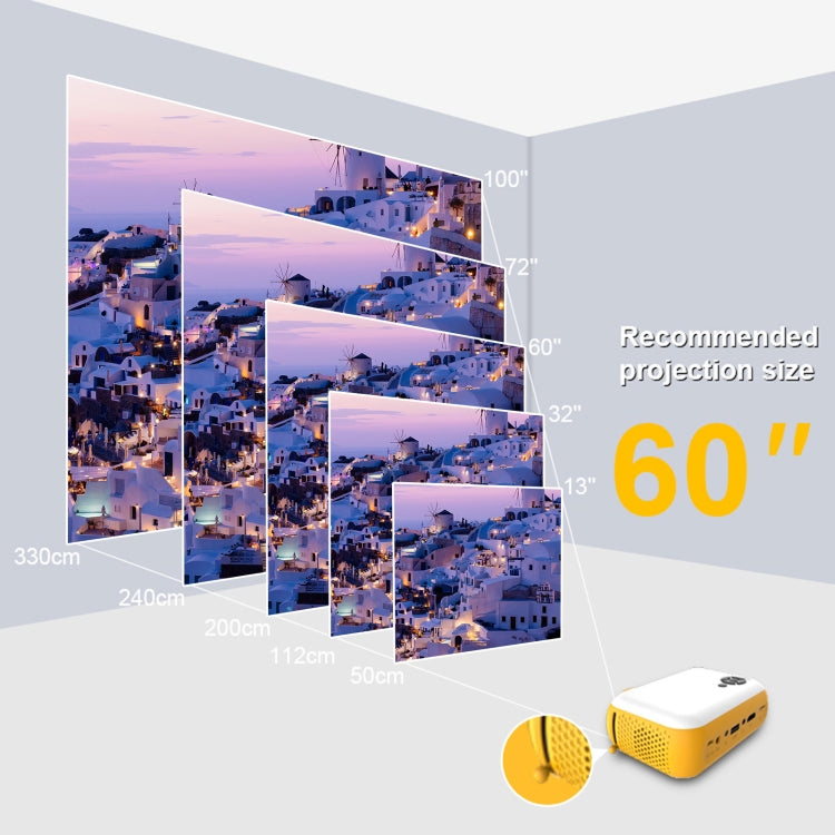 A10 480x360 Pixel Projector Support 1080P Projector ,Style: Basic Model Black(EU Plug) - Mini Projector by null | Online Shopping UK | buy2fix