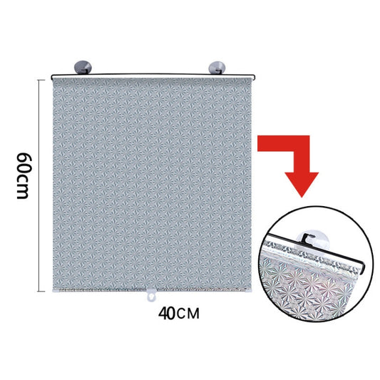 Suction Cup Car Shade Curtain Window Telescopic Roller Blind, Size: 40x60cm Silver Lyser - Sound & Heat Insulation Cotton by buy2fix | Online Shopping UK | buy2fix