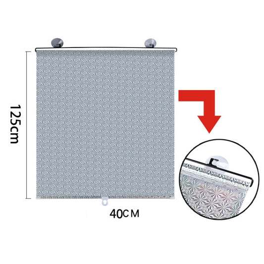 Suction Cup Car Shade Curtain Window Telescopic Roller Blind, Size: 40x125cm Silver Lyser - Sound & Heat Insulation Cotton by buy2fix | Online Shopping UK | buy2fix