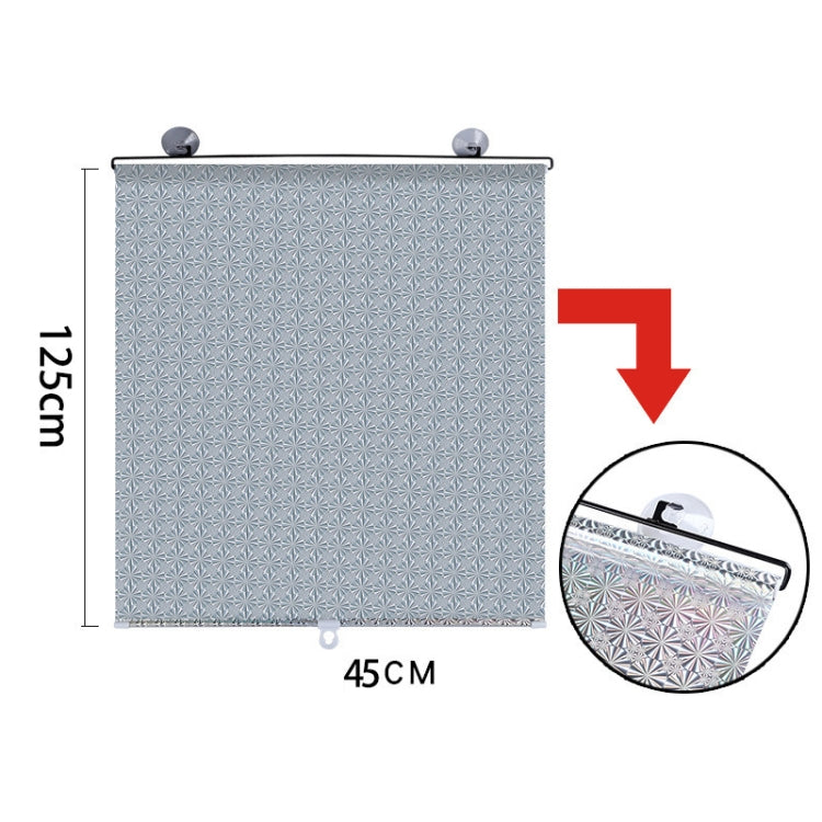 Suction Cup Car Shade Curtain Window Telescopic Roller Blind, Size: 45x125cm Silver Lyser - Sound & Heat Insulation Cotton by buy2fix | Online Shopping UK | buy2fix