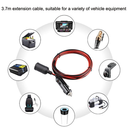 12-24V Car Cigarette Lighter Plug Extension Line, Cable Length 3.7m - Cigar Socket by buy2fix | Online Shopping UK | buy2fix