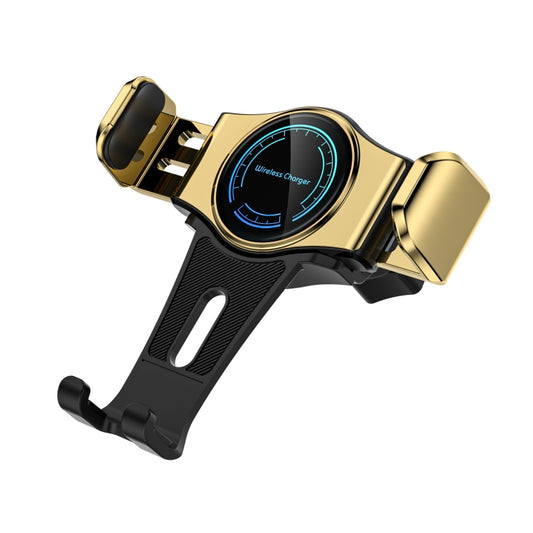 15W Mini Car Wireless Charger Phone Smart Sensing Holder(Gold) - Wireless Charger Holders by buy2fix | Online Shopping UK | buy2fix