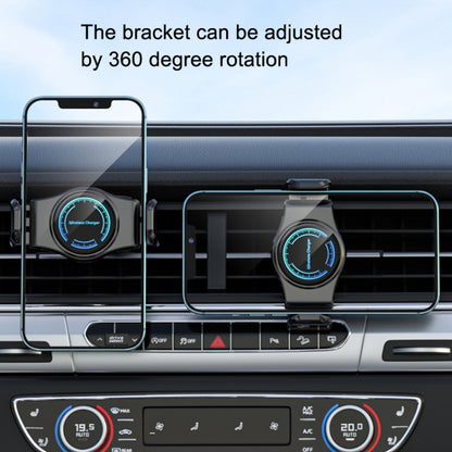 15W Mini Car Wireless Charger Phone Smart Sensing Holder(Silver) - Wireless Charger Holders by buy2fix | Online Shopping UK | buy2fix