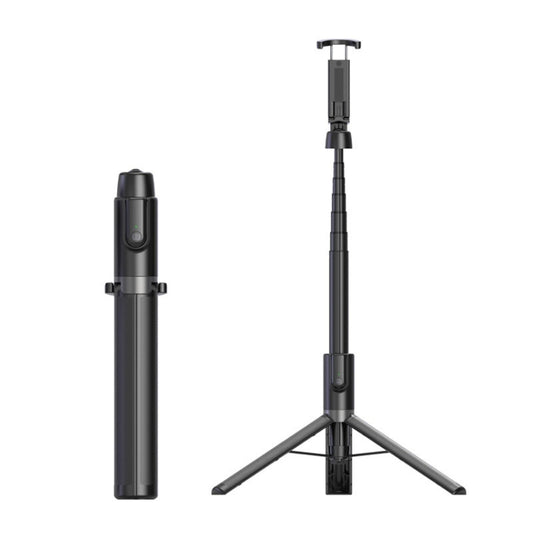 AB403 Live Broadcast Landing Integrated Telescopic Mobile Phone Triangle Bracket(Black) - Selfie Sticks by buy2fix | Online Shopping UK | buy2fix