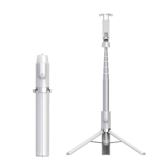 AB403 Live Broadcast Landing Integrated Telescopic Mobile Phone Triangle Bracket(White) - Selfie Sticks by buy2fix | Online Shopping UK | buy2fix
