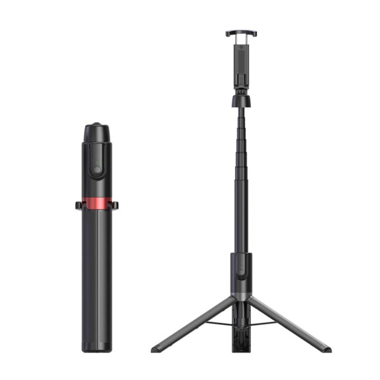 AB403 Live Broadcast Landing Integrated Telescopic Mobile Phone Triangle Bracket(Black Red) - Selfie Sticks by buy2fix | Online Shopping UK | buy2fix