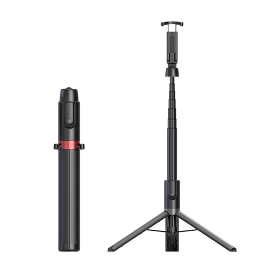 AB403 Live Broadcast Landing Integrated Telescopic Mobile Phone Triangle Bracket(Black Red) - Selfie Sticks by buy2fix | Online Shopping UK | buy2fix