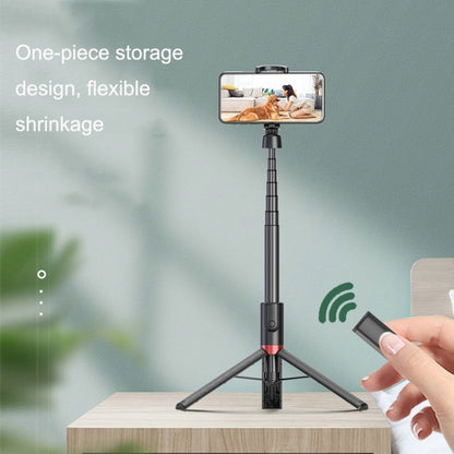 AB403 Live Broadcast Landing Integrated Telescopic Mobile Phone Triangle Bracket(Black Red) - Selfie Sticks by buy2fix | Online Shopping UK | buy2fix