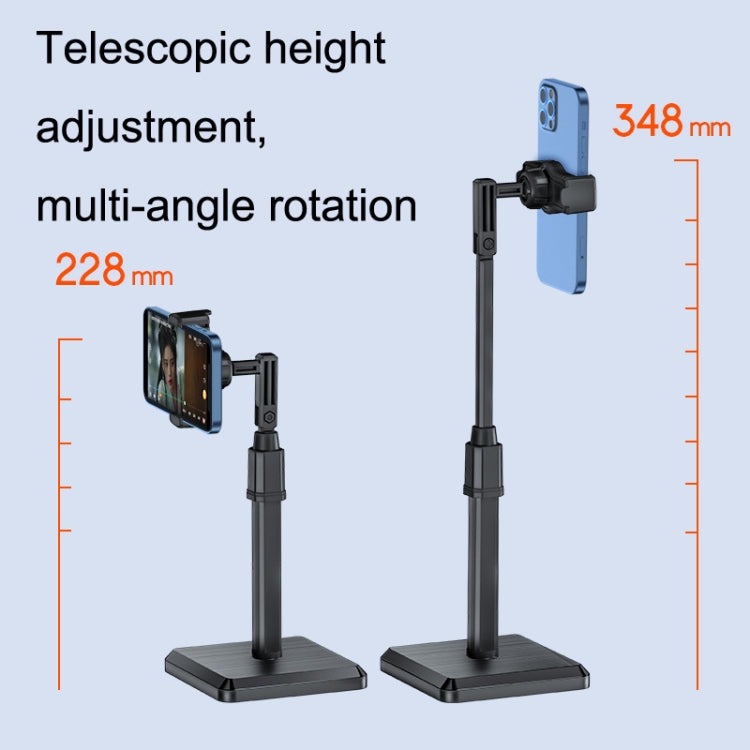 2 PCS Desktop Mobile Phone Live Broadcast Bracket Online Class Telescopic Floor Stand(Dark Green) - Stand by buy2fix | Online Shopping UK | buy2fix