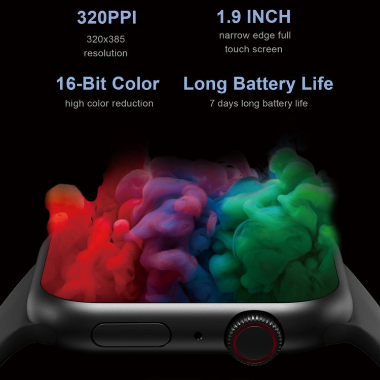 HD7max 1.9 Inch Multifunctional Waterproof Smart Watch with NFC Function(Black) by buy2fix