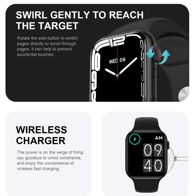 HD7max 1.9 Inch Multifunctional Waterproof Smart Watch with NFC Function(Black) by buy2fix