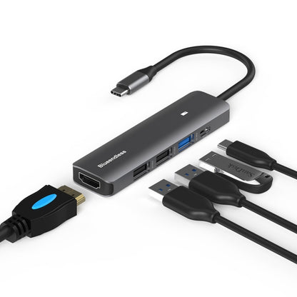 Blueendless Type-C+USB 3.0/2.0+HDMI4K HUB, Specification: 5 in 1 - USB HUB by Blueendless | Online Shopping UK | buy2fix